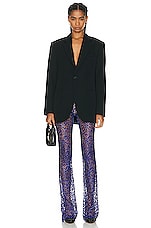 Coperni Lace Flared Trousers in Royal Blue, view 4, click to view large image.