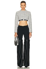 Coperni Hybrid Flare Faux Leather Trouser in Black, view 4, click to view large image.
