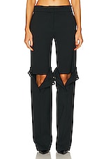 Coperni Open Knee Tailored Trouser in Black, view 2, click to view large image.