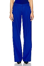 Coperni Low Rise Loose Tailored Trouser in Blue, view 1, click to view large image.