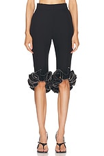 Coperni Zip Ruffles Tailored Trouser in Black, view 1, click to view large image.