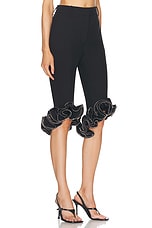 Coperni Zip Ruffles Tailored Trouser in Black, view 2, click to view large image.