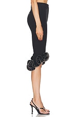 Coperni Zip Ruffles Tailored Trouser in Black, view 3, click to view large image.