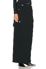Coperni Tailored Cargo Maxi Skirt in Black, view 2, click to view large image.