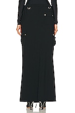 Coperni Tailored Cargo Maxi Skirt in Black, view 3, click to view large image.