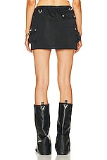 Coperni Tailored Cargo Mini Skirt in Black, view 3, click to view large image.