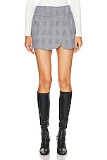 Coperni Tailored Mini Skirt in Black & White, view 1, click to view large image.