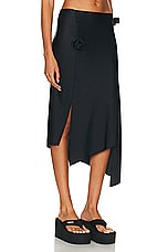 Coperni Flower Skirt in Black, view 2, click to view large image.