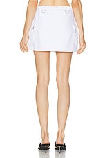 Coperni Denim Cargo Skirt in White, view 3, click to view large image.