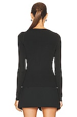 Coperni Twisted Cut Out Knit Top in Black, view 3, click to view large image.