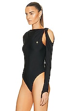 Coperni Cut Out Bodysuit in Black, view 4, click to view large image.
