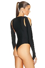 Coperni Cut Out Bodysuit in Black, view 5, click to view large image.