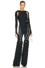 Coperni Cut Out Bodysuit in Black, view 6, click to view large image.