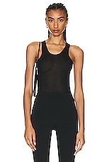 Coperni Lightweight Logo Tank Top in BLACK, view 1, click to view large image.