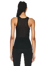 Coperni Lightweight Logo Tank Top in BLACK, view 3, click to view large image.