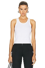 Coperni Logo Tank Top in Optic White, view 1, click to view large image.