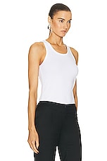 Coperni Logo Tank Top in Optic White, view 2, click to view large image.