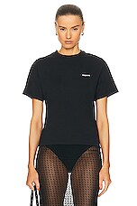 Coperni Logo Boxy T-shirt in Black, view 1, click to view large image.