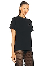 Coperni Logo Boxy T-shirt in Black, view 2, click to view large image.
