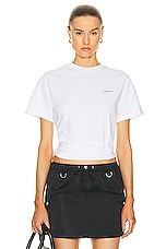 Coperni Logo Boxy T-shirt in Optic White, view 1, click to view large image.