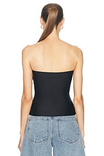 Coperni Jersey Knotted Gala Top in Black, view 3, click to view large image.