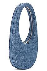 Coperni Denim Swipe Bag in Washed Blue, view 4, click to view large image.