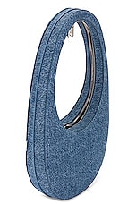 Coperni Denim Swipe Bag in Washed Blue, view 5, click to view large image.
