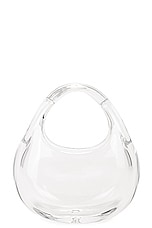Coperni Glass Mini Swipe Bag in Glass Transparent, view 1, click to view large image.
