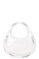 Coperni Glass Mini Swipe Bag in Glass Transparent, view 3, click to view large image.