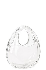 Coperni Glass Mini Swipe Bag in Glass Transparent, view 4, click to view large image.