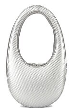Coperni Mini Swipe Bag in Silver, view 3, click to view large image.