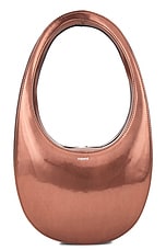 Coperni Mirrored Swipe Bag in Brown, view 1, click to view large image.