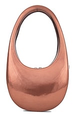 Coperni Mirrored Swipe Bag in Brown, view 3, click to view large image.