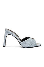 Coperni Denim Logo Mule in Ice Blue, view 1, click to view large image.