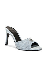 Coperni Denim Logo Mule in Ice Blue, view 2, click to view large image.