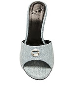 Coperni Denim Logo Mule in Ice Blue, view 4, click to view large image.