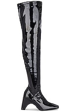 Coperni Patent Thigh High Boot in Black, view 1, click to view large image.