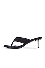 Coperni Branded Thong Sandal in Black, view 5, click to view large image.