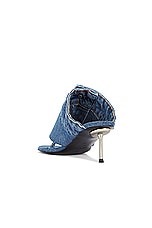 Coperni Denim Open Thong Sandal in Washed Blue, view 3, click to view large image.