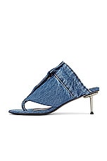 Coperni Denim Open Thong Sandal in Washed Blue, view 5, click to view large image.