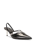 Coperni Zip Stiletto Heels in Black, view 2, click to view large image.