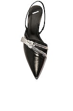 Coperni Zip Stiletto Heels in Black, view 4, click to view large image.