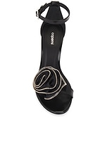 Coperni Flower Single Strap Sandals in Black, view 4, click to view large image.