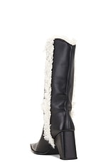 Coperni Bridge Cowboy Boot in Black & Off White, view 3, click to view large image.