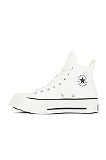 Converse Chuck 70 De Luxe Squared in Egret & Black, view 5, click to view large image.