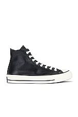 Converse Chuck 70 Leather in Black, White, & Egret, view 1, click to view large image.