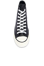 Converse Chuck 70 Leather in Black, White, & Egret, view 4, click to view large image.