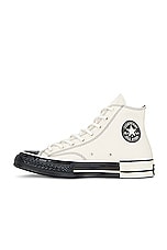 Converse Chuck 70 Black &amp; White in Natural Ivory, Black, & Vintage White, view 5, click to view large image.
