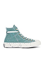 Converse Chuck 70 Paint Splatter in Admiral Elm, Herby, & Egret, view 1, click to view large image.