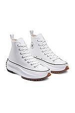 Converse Run Star Hike Lugged Hi in White, Black, & Gum, view 2, click to view large image.